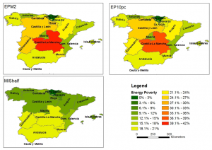 Energy poverty in Spain (comparing three metrics). Source: Final Report.